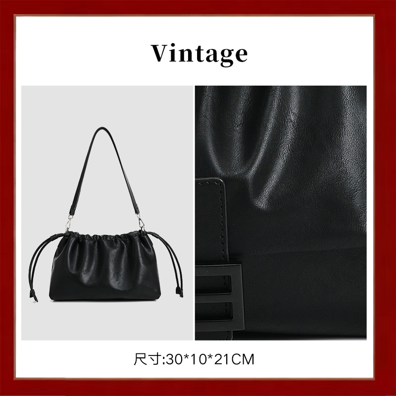 女士新款百搭时尚女包手提单肩包DFN352-黑色