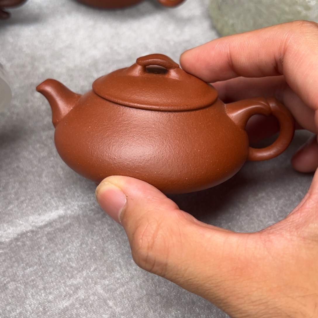 茶壶紫砂红降坡简瓢95cc