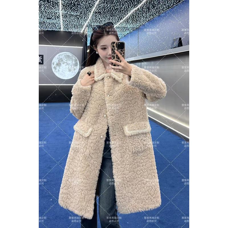 【慧慧】新款时尚百搭原创设计师新款毛毛外套 F66198