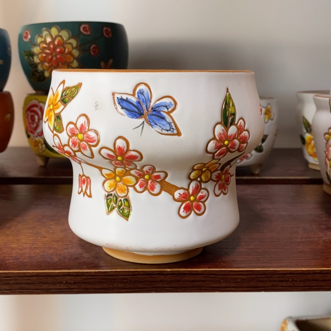 红陶韩式多肉植物花盆