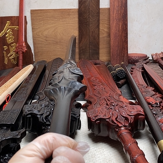 黑檀木做旧一米二盖聂