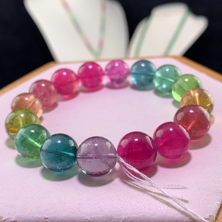 双色碧玺手链未镶嵌