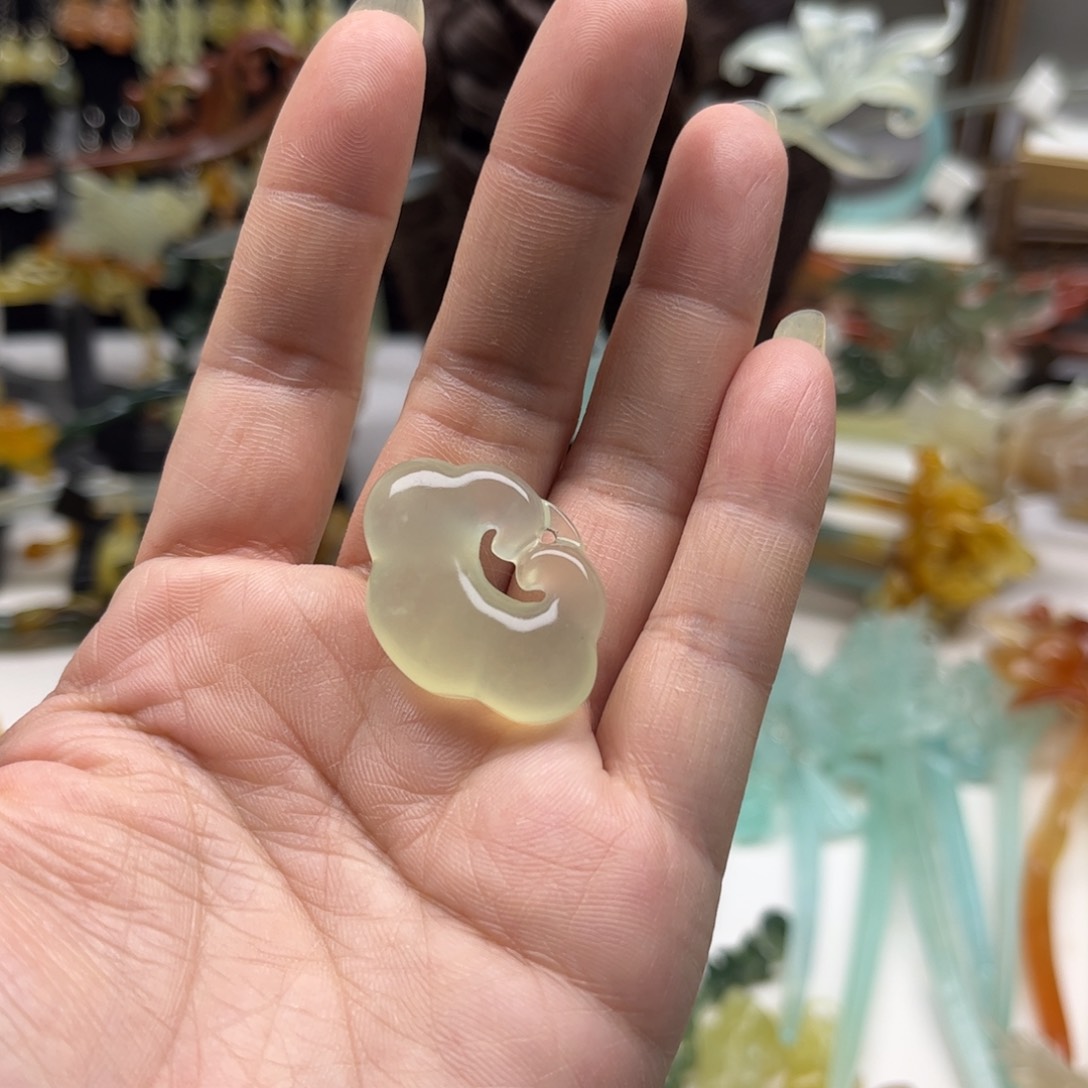 蛇纹石玉发饰合金