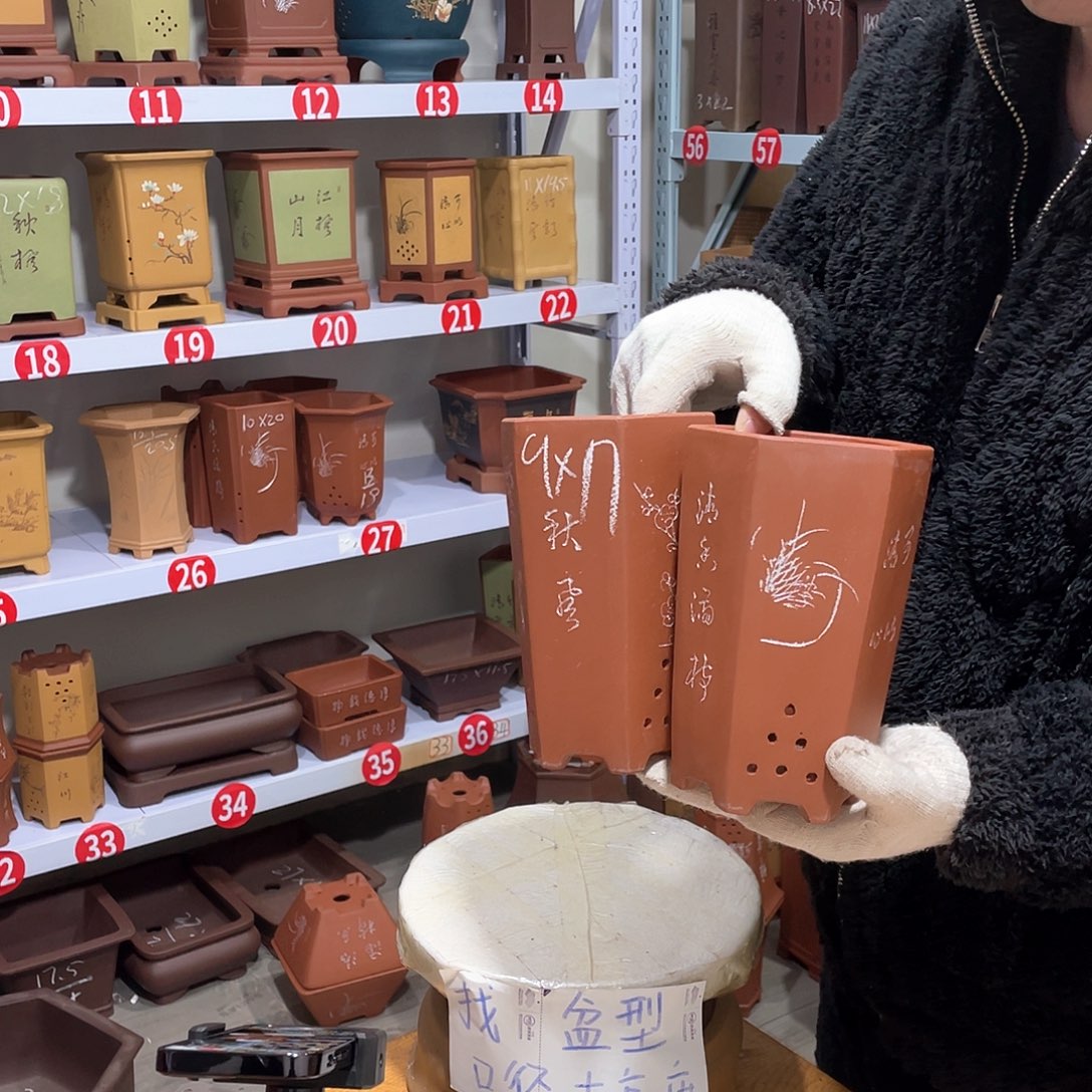 紫砂天心紫砂手工花盆