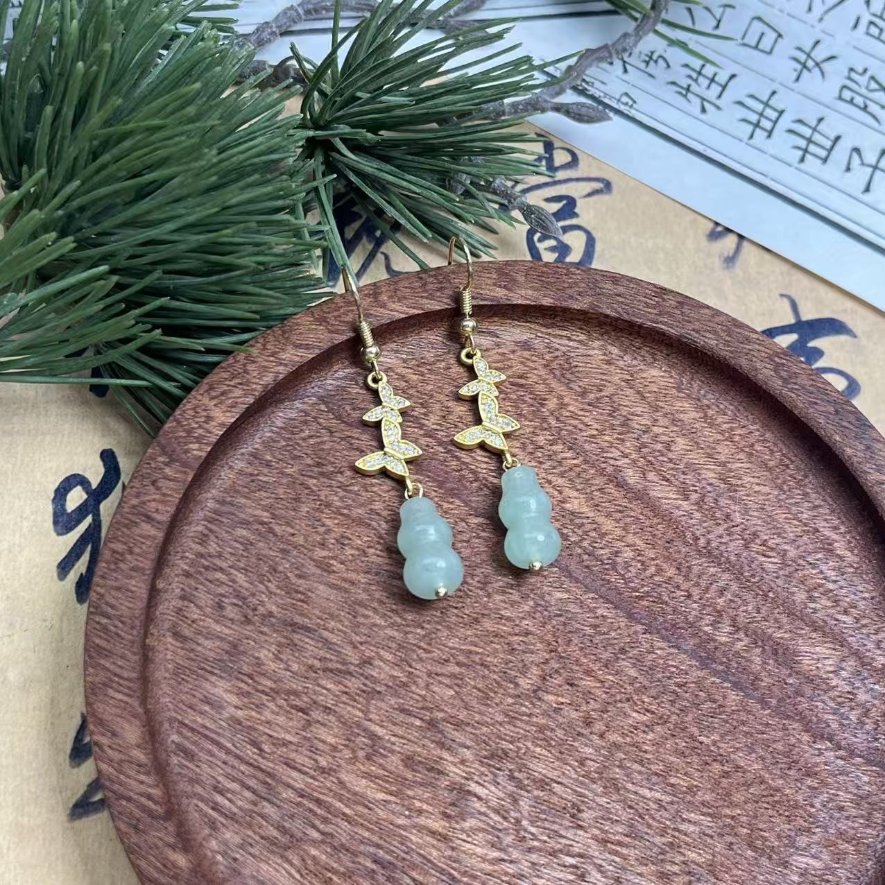 合金珐琅耳饰 合金珐琅耳饰  葫芦造型耳饰 经典复古时尚女必备09