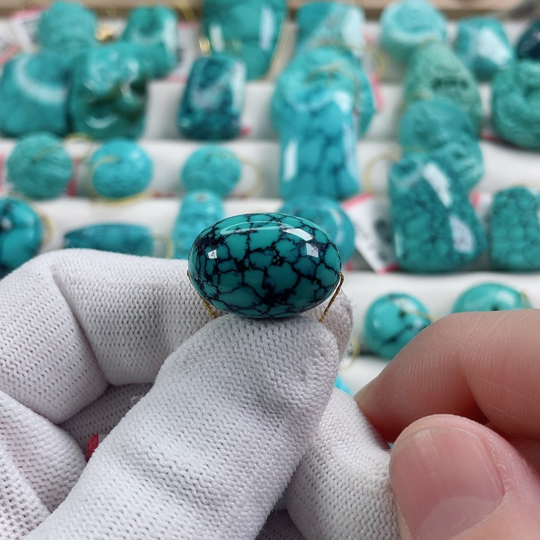 绿松石车挂未镶嵌直径14.8