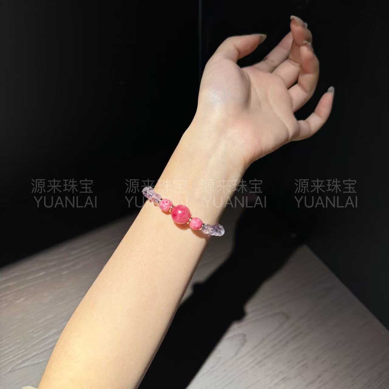 源源手作*桃粉晶语手串C FL2 YL16