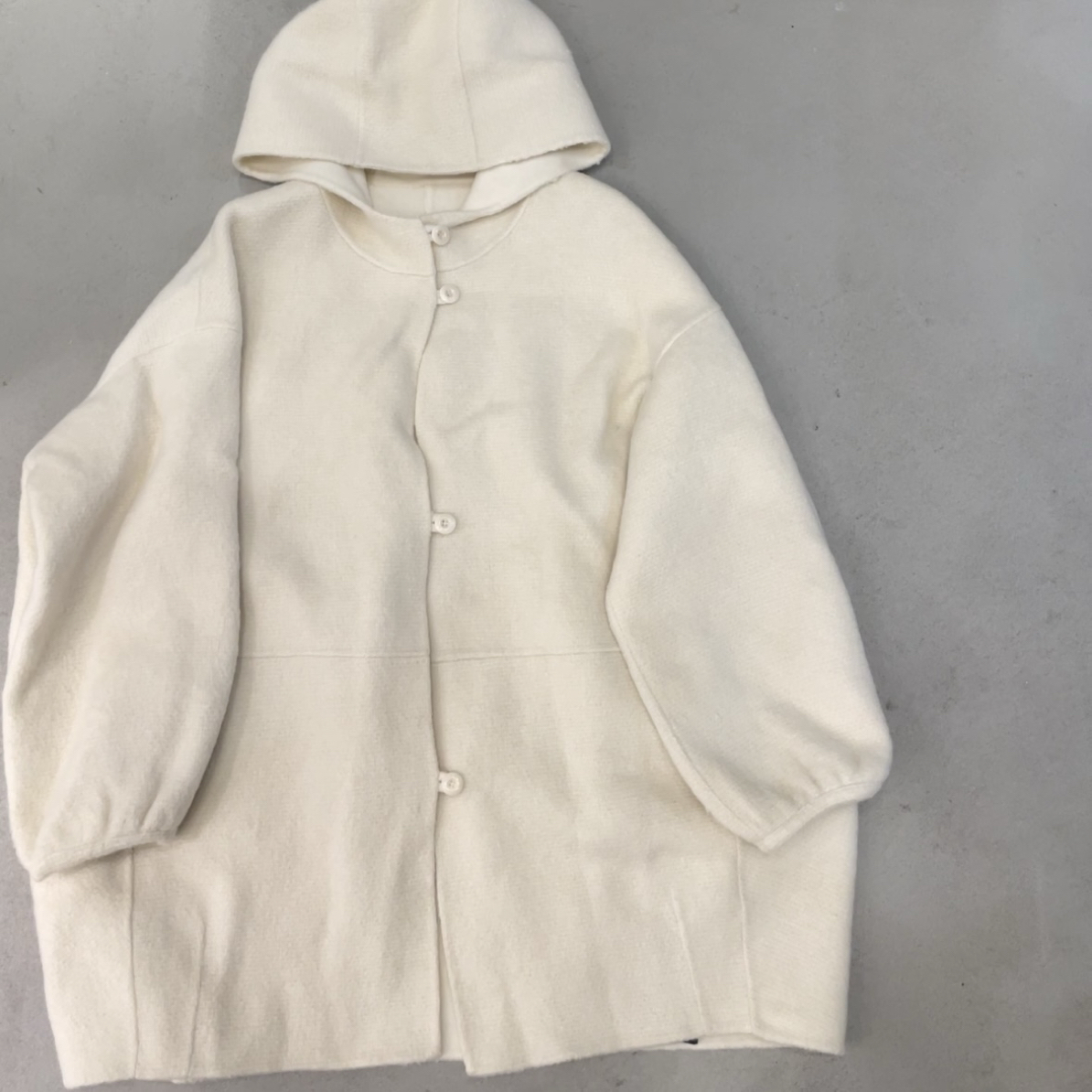 双12～韩系澳洲美利奴羊毛苏力羊驼毛大衣连帽双面羊绒外套