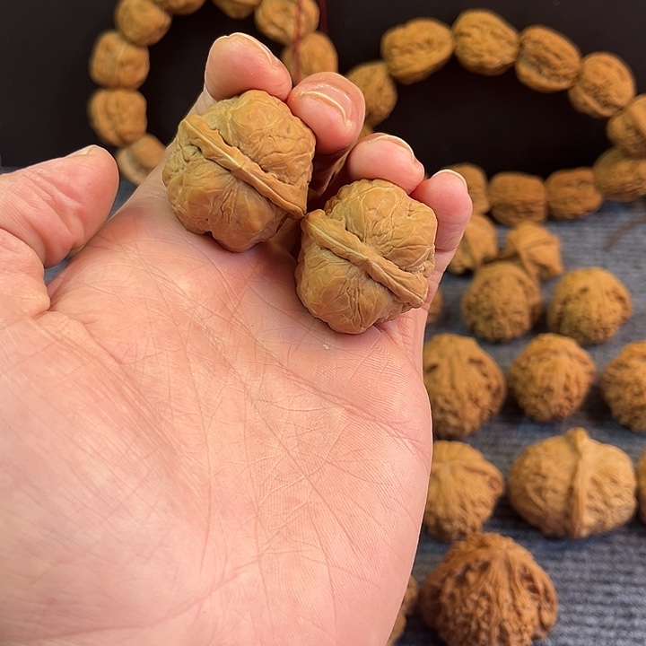 把件文玩核桃蛤蟆手捻全品34尺