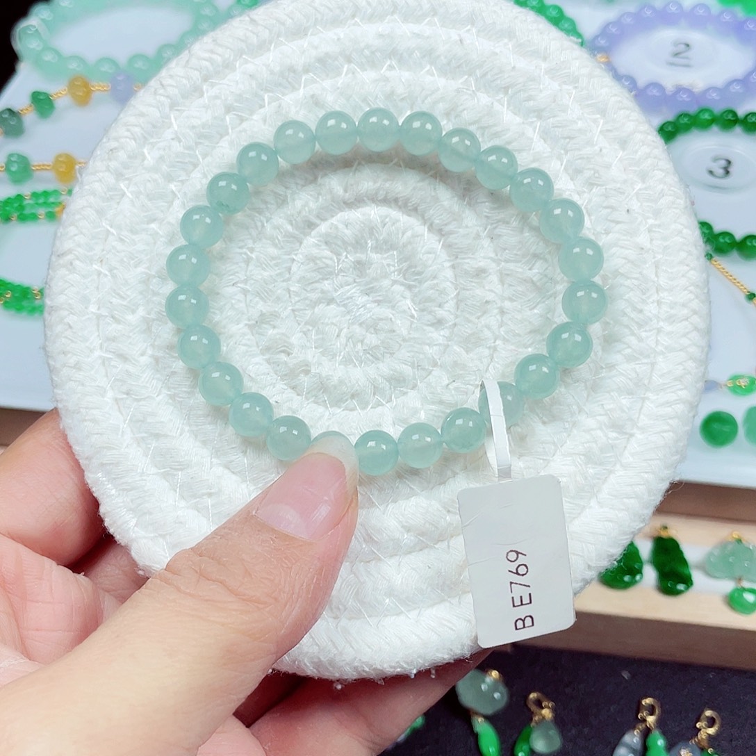 翡翠未镶嵌手链天然缅甸翡翠A货卡7