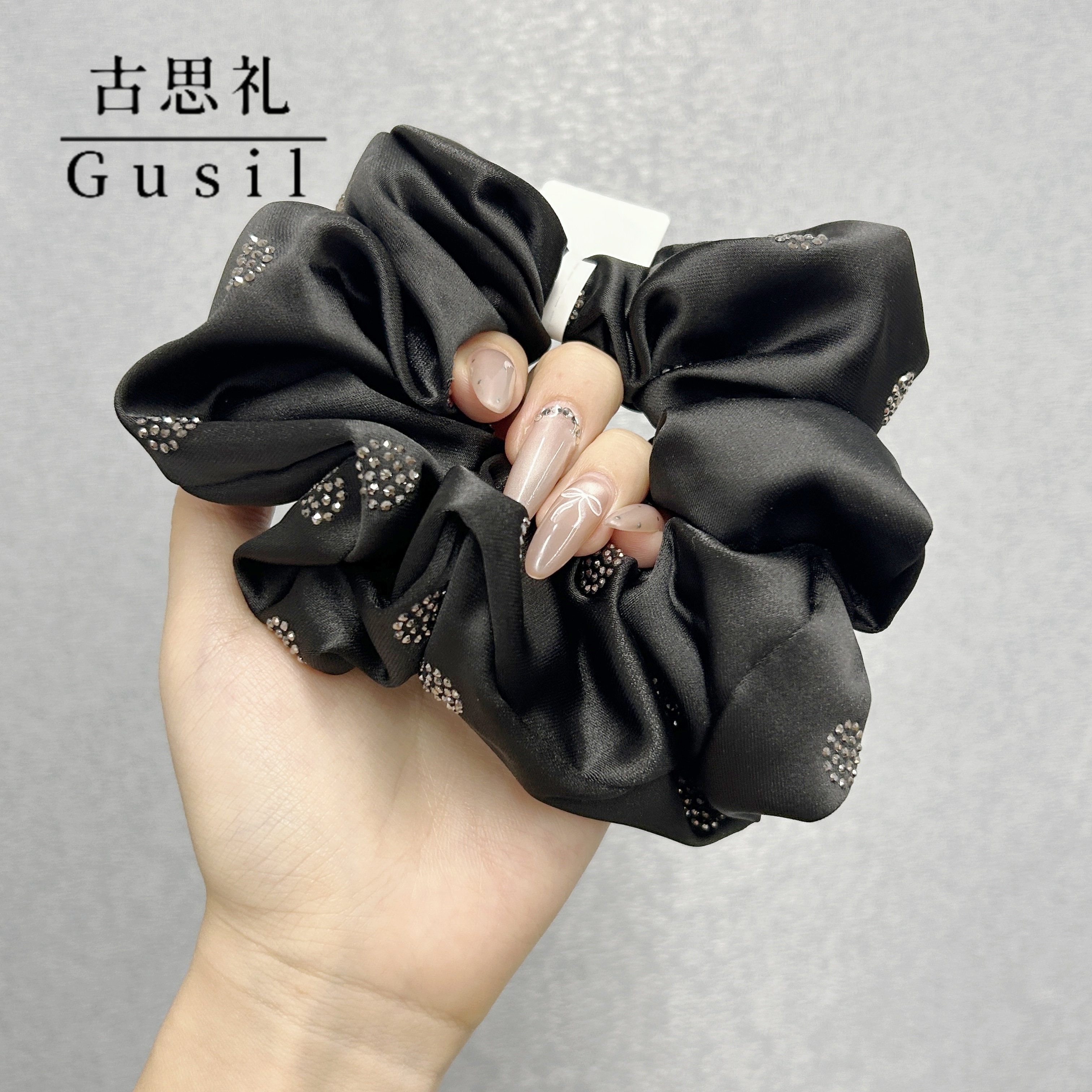 G036 古思礼黑色高级大肠发圈YM3854-HS