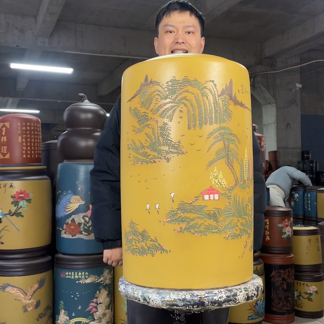 宜兴原矿紫砂茶叶罐