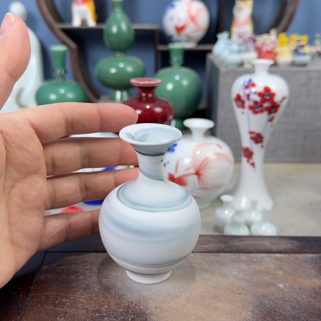 陶瓷手工小花器摆件