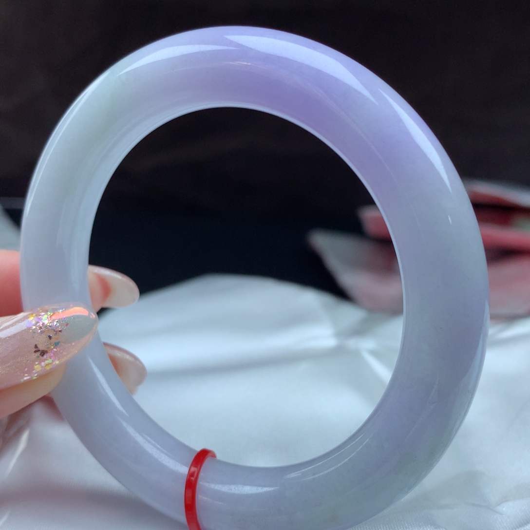 翡翠未镶嵌手镯（圆镯）萌*鹿95604，