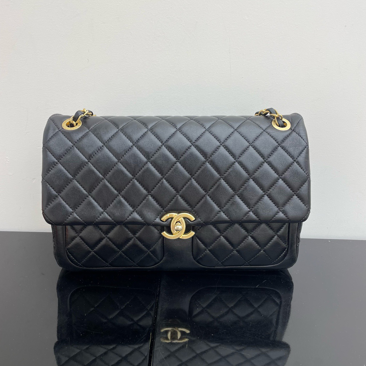 99新 Chanel/香奈儿 大邮差包 附件：盒子尘袋