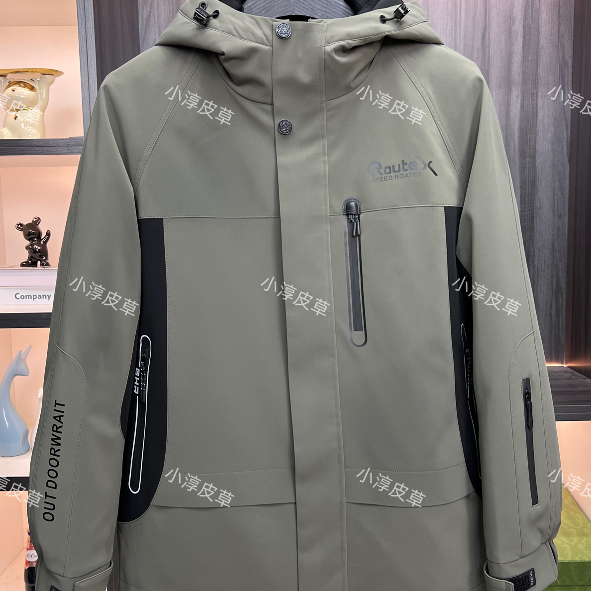 【小淳皮草】男士新款撞色商务休闲款式水貂派克服