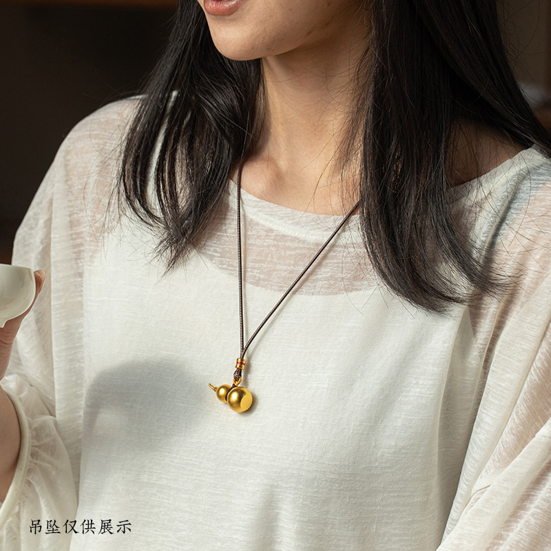 葫芦项链新中式卫衣链子叠戴配饰爆款吊坠长款项链百搭小众挂绳