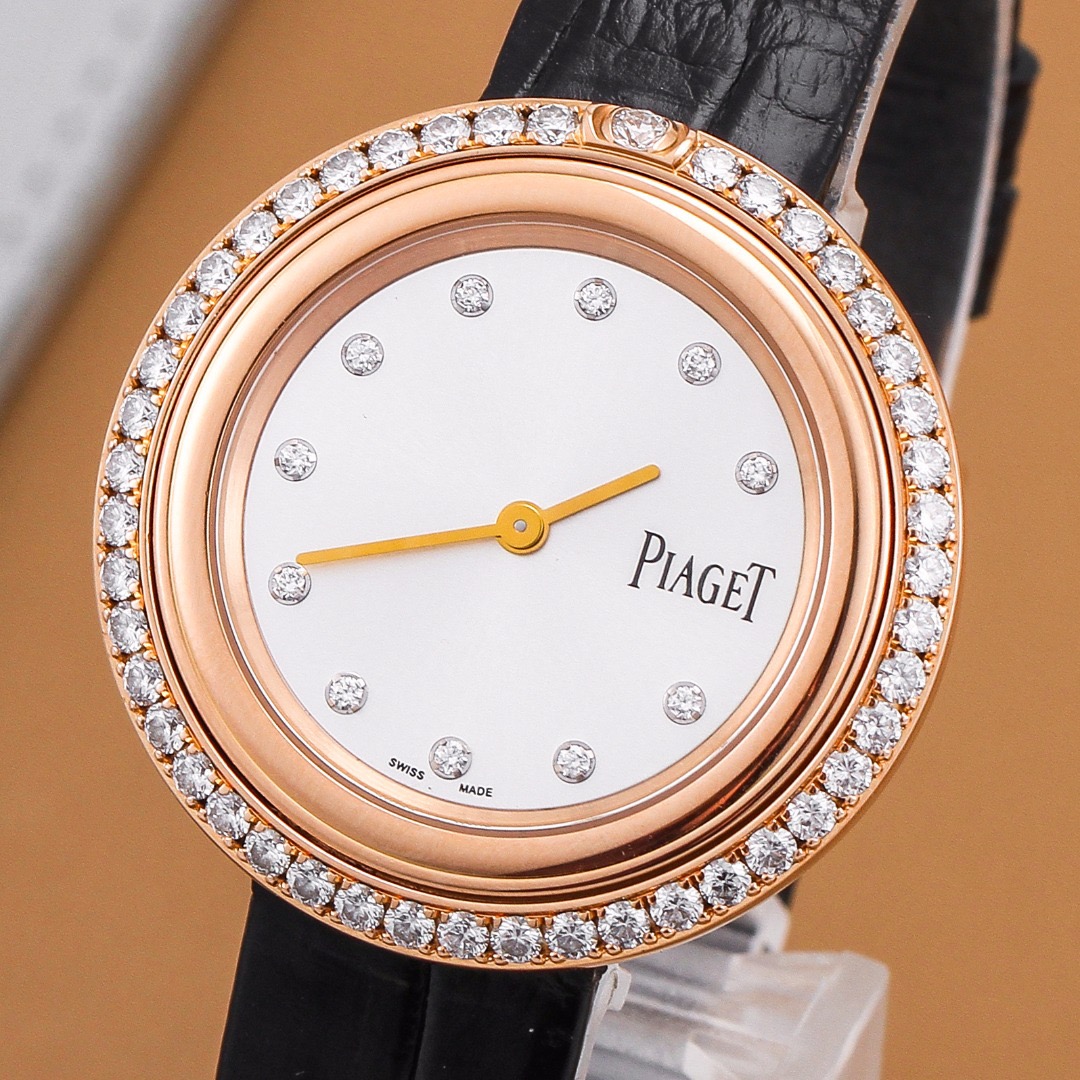 99新 Piaget/伯爵 POSSESSION系列GOA43092-34mm石英玫瑰金原镶钻