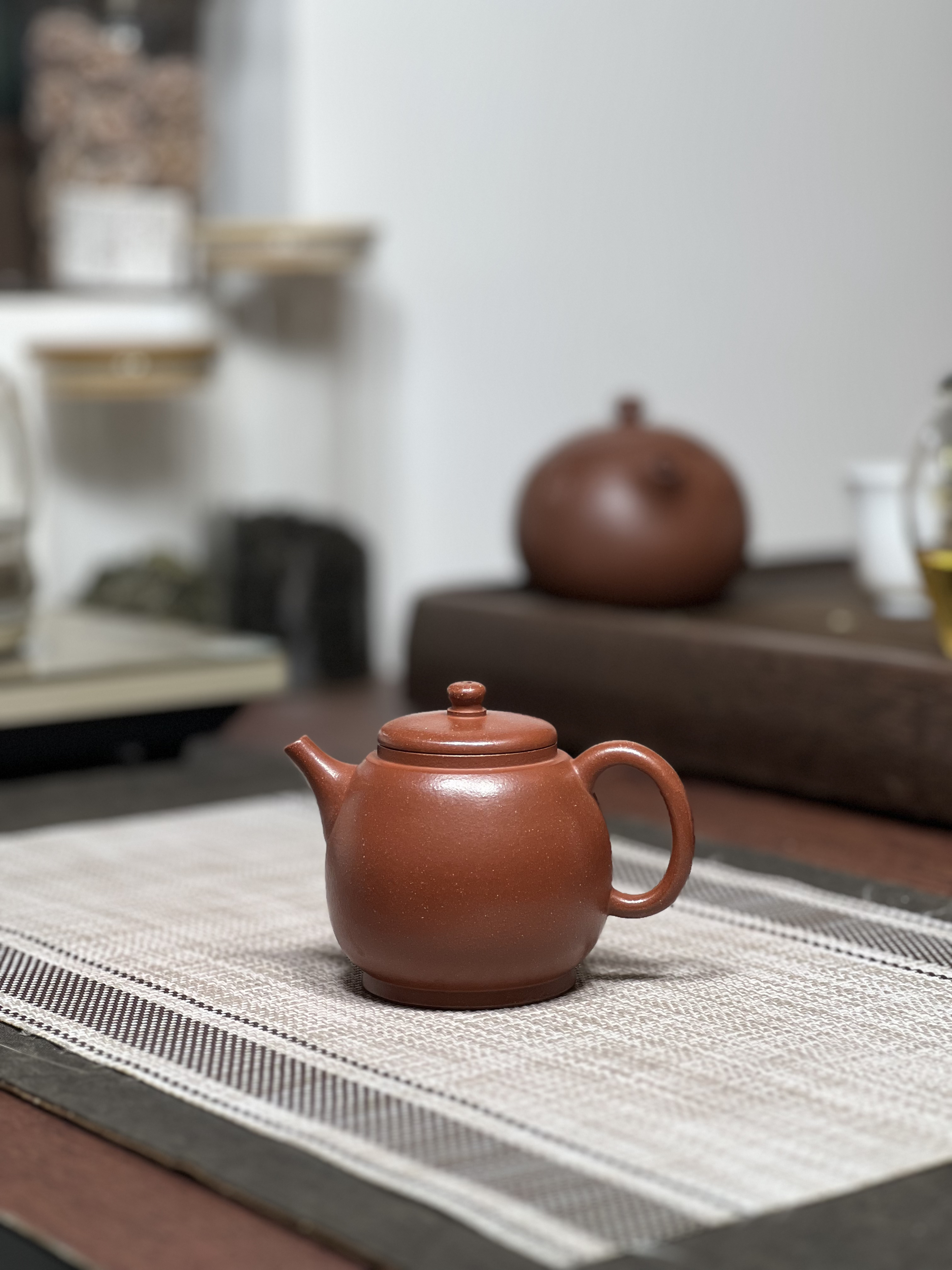 原矿小红泥明式龙蛋160毫升半手工宜兴黄龙山茶具套装紫砂壶132