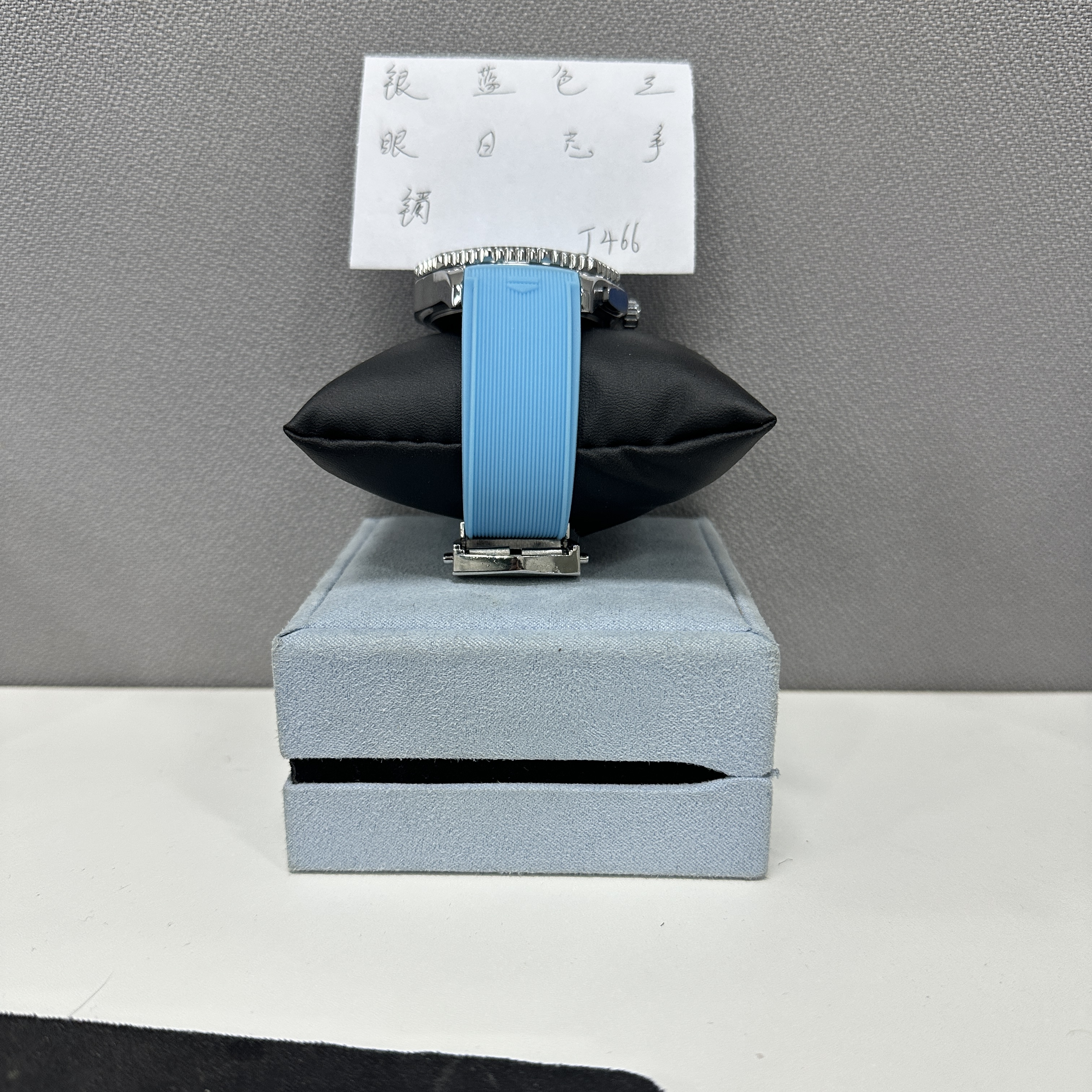 钛钢手镯 蓝色三眼日志手镯 ZF-J466