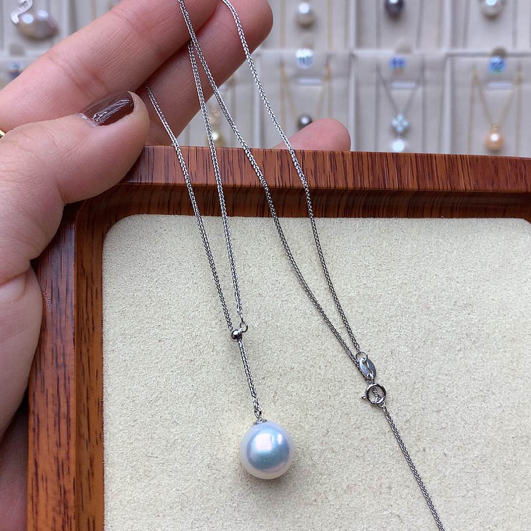 淡水珍珠套链银S925镶嵌