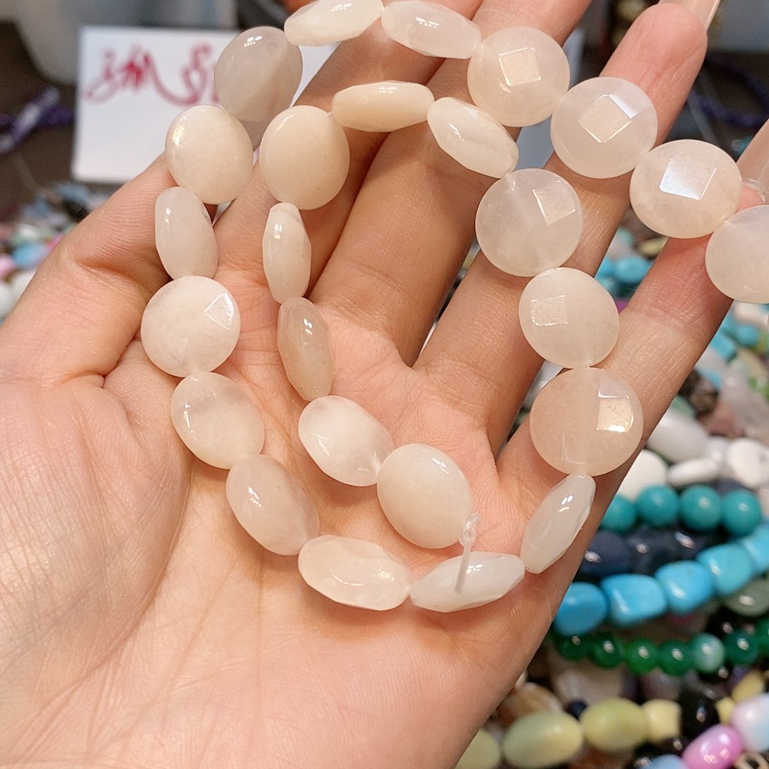 散珠玛瑙/玉髓天然石一条