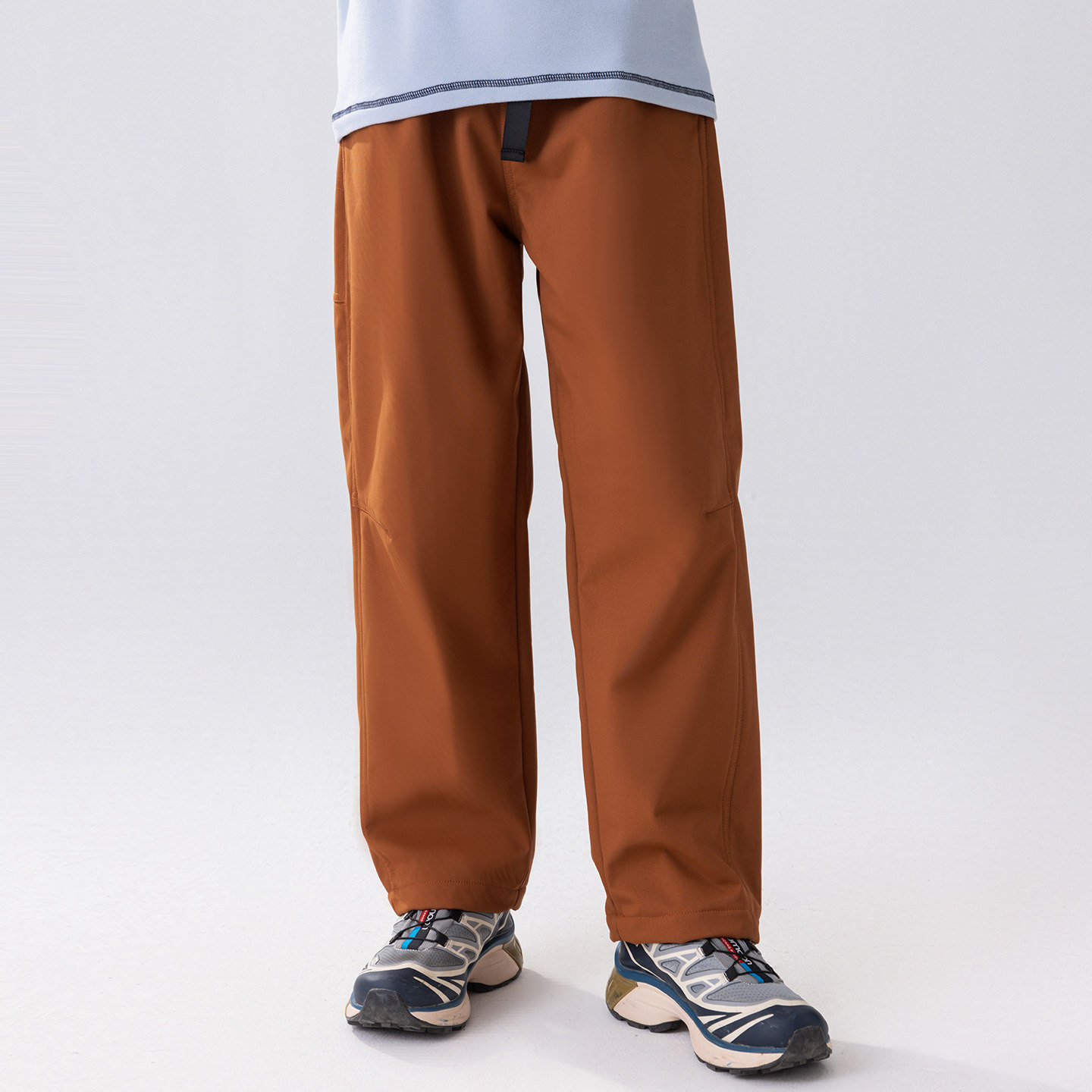 babybody男女童秋冬裤子2025新款防水儿童加绒直筒裤休闲裤加厚款