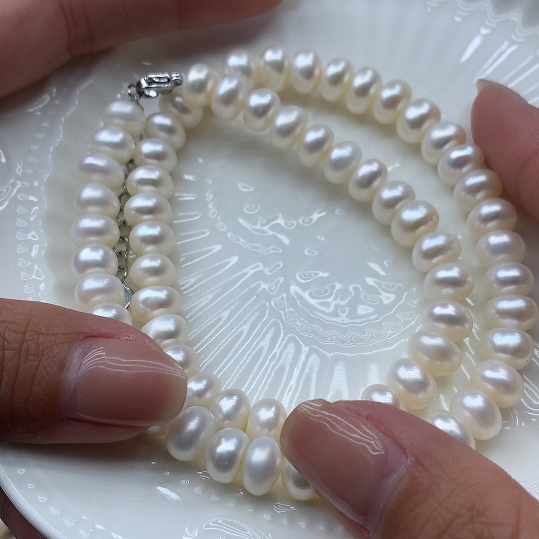淡水珍珠8-9未镶嵌t65项链