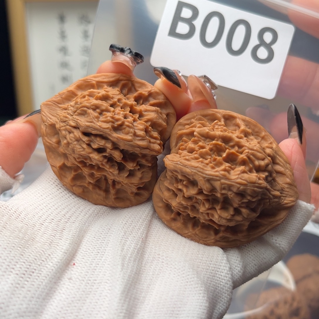 把件文玩核桃44红狮子b008