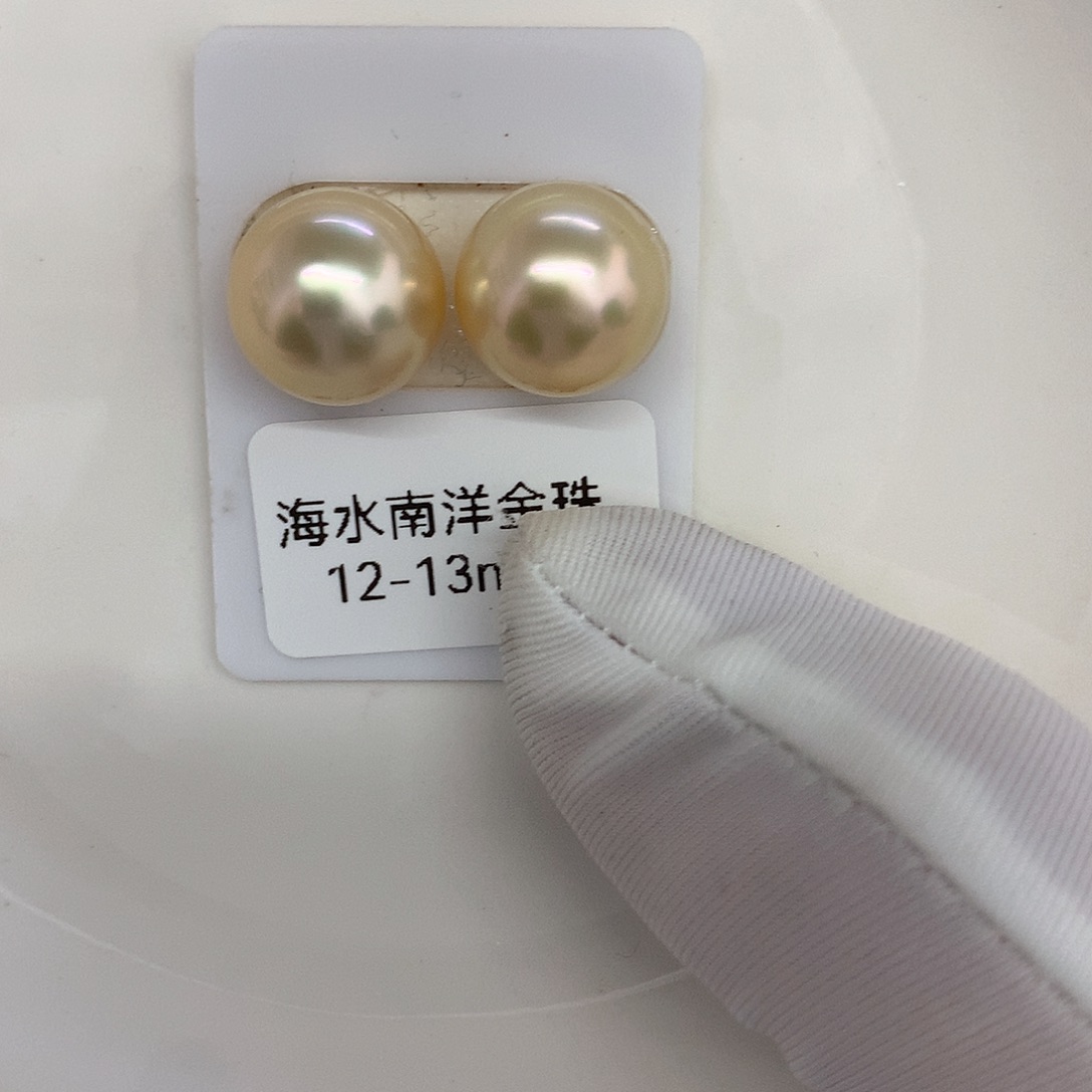 海水珍珠耳饰未镶嵌定制