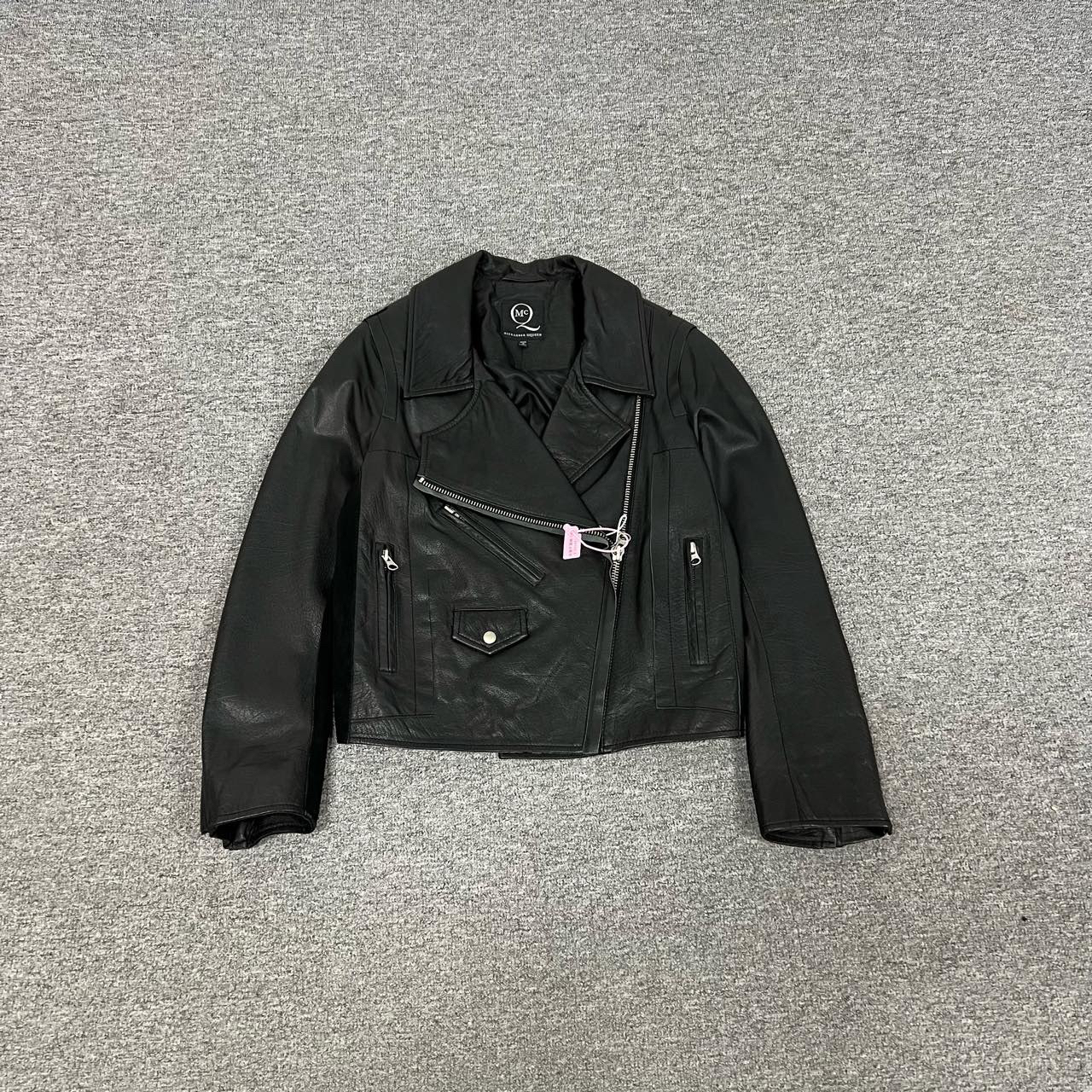 99新 Alexander McQueen/亚历山大·麦昆 麦昆 机车 皮衣 夹克