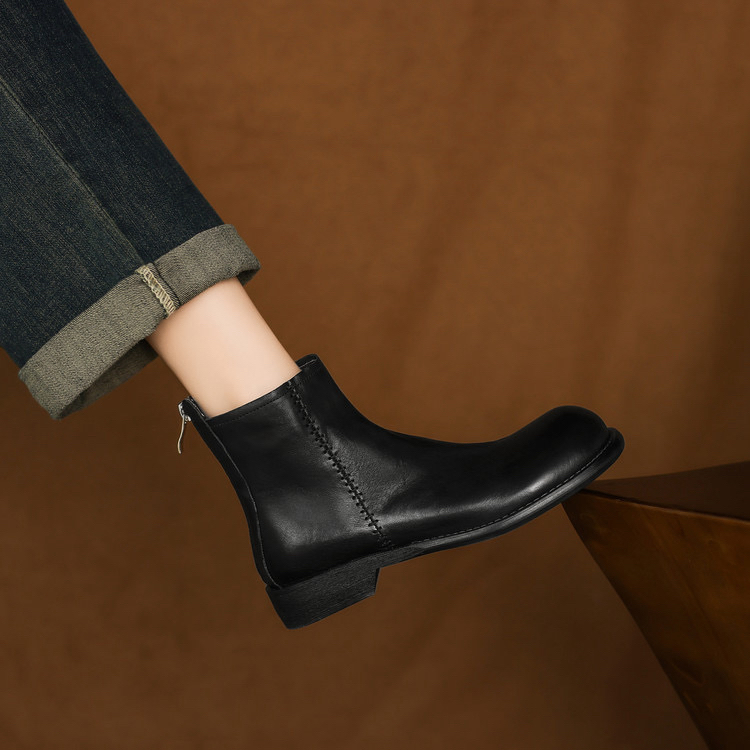 小卿~牛皮3公分/秋冬真皮短靴断码捡漏6694