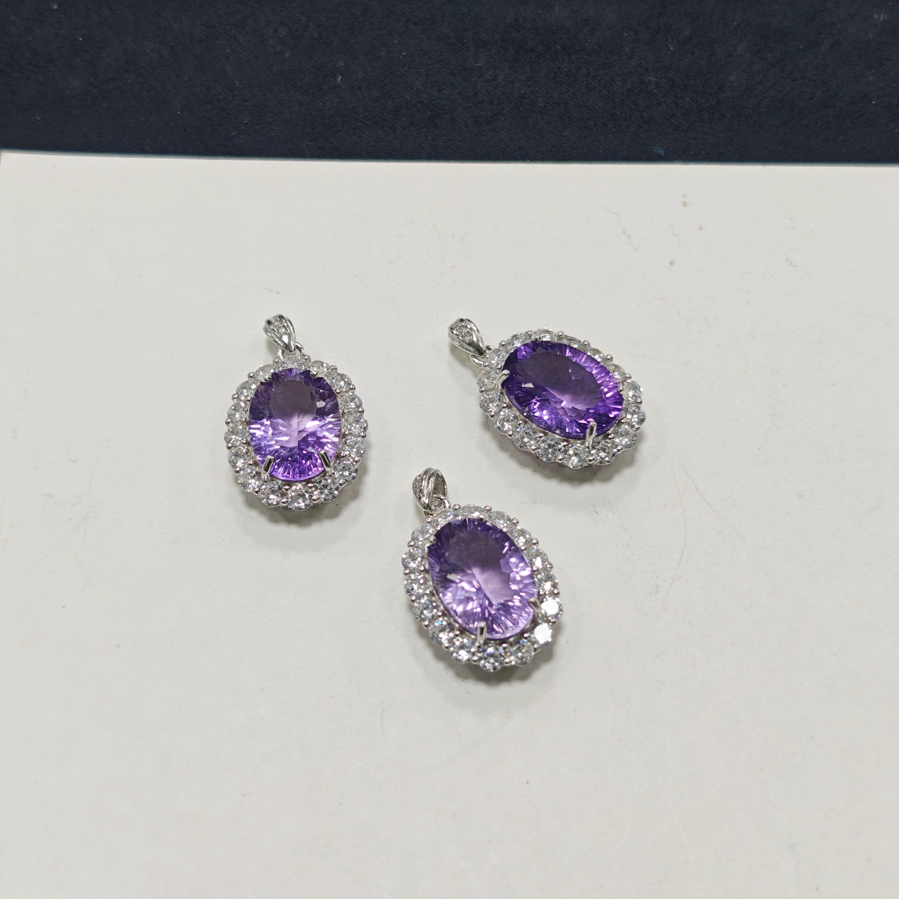 【村有晶品】天然紫水晶千玺切吊坠 多样性发一件 938ZBOS