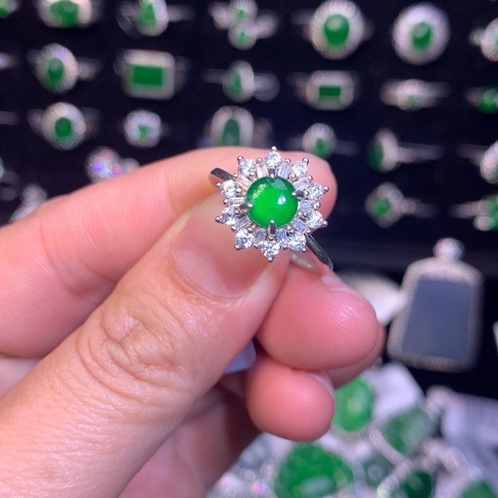 【闪购商品】翡翠银S925镶嵌颈饰天然翡翠
