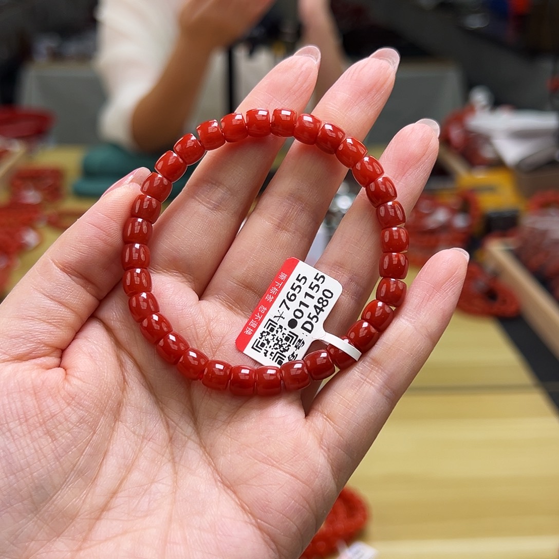 南红玛瑙保山典藏手串6.5mm未镶嵌