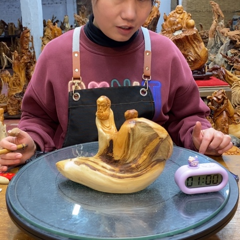 柏木（崖柏）?***月太行崖柏陈化料摆件