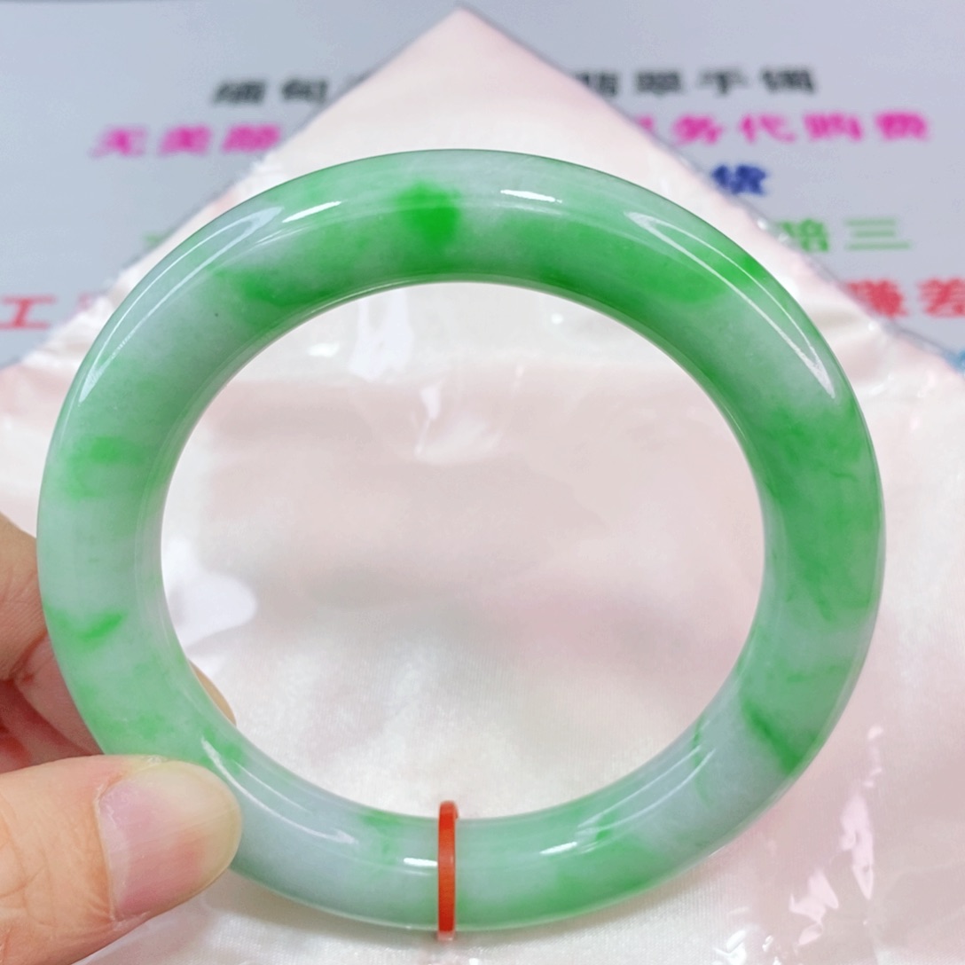 未镶嵌手镯翡翠60.3圈口圆条-高品质