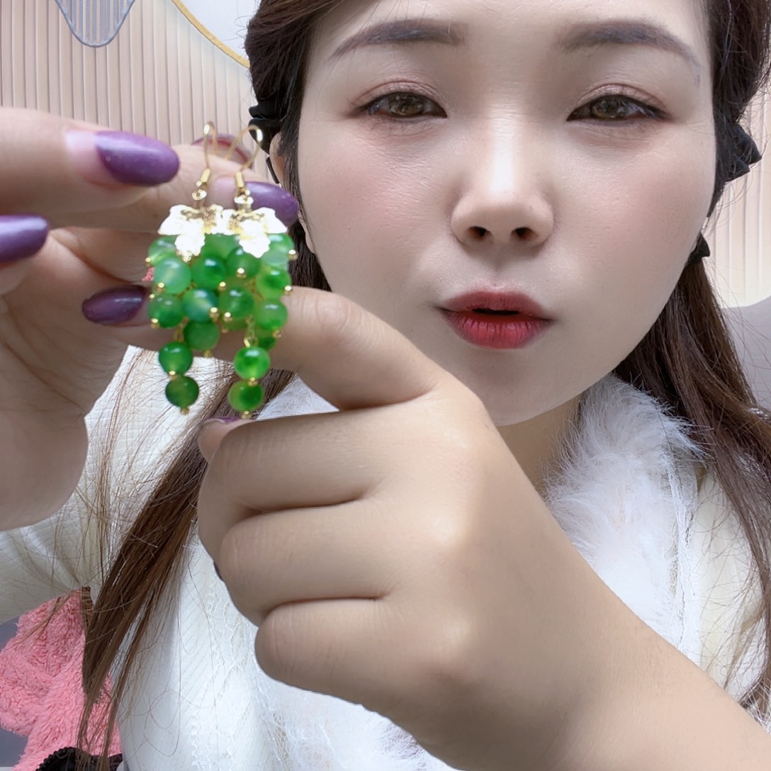 玛瑙/玉髓合金颈饰耳坠