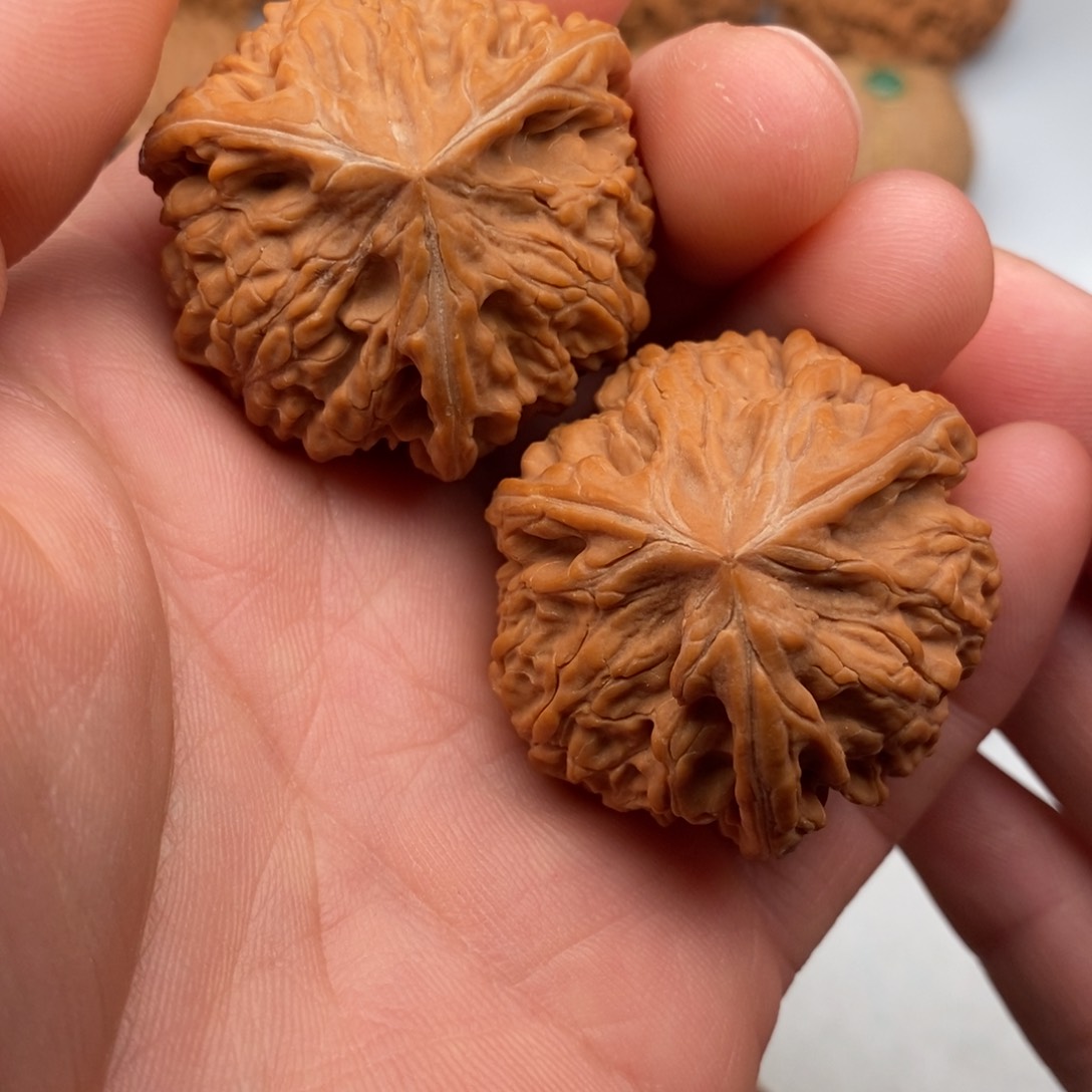 文玩核桃把件38+三棱