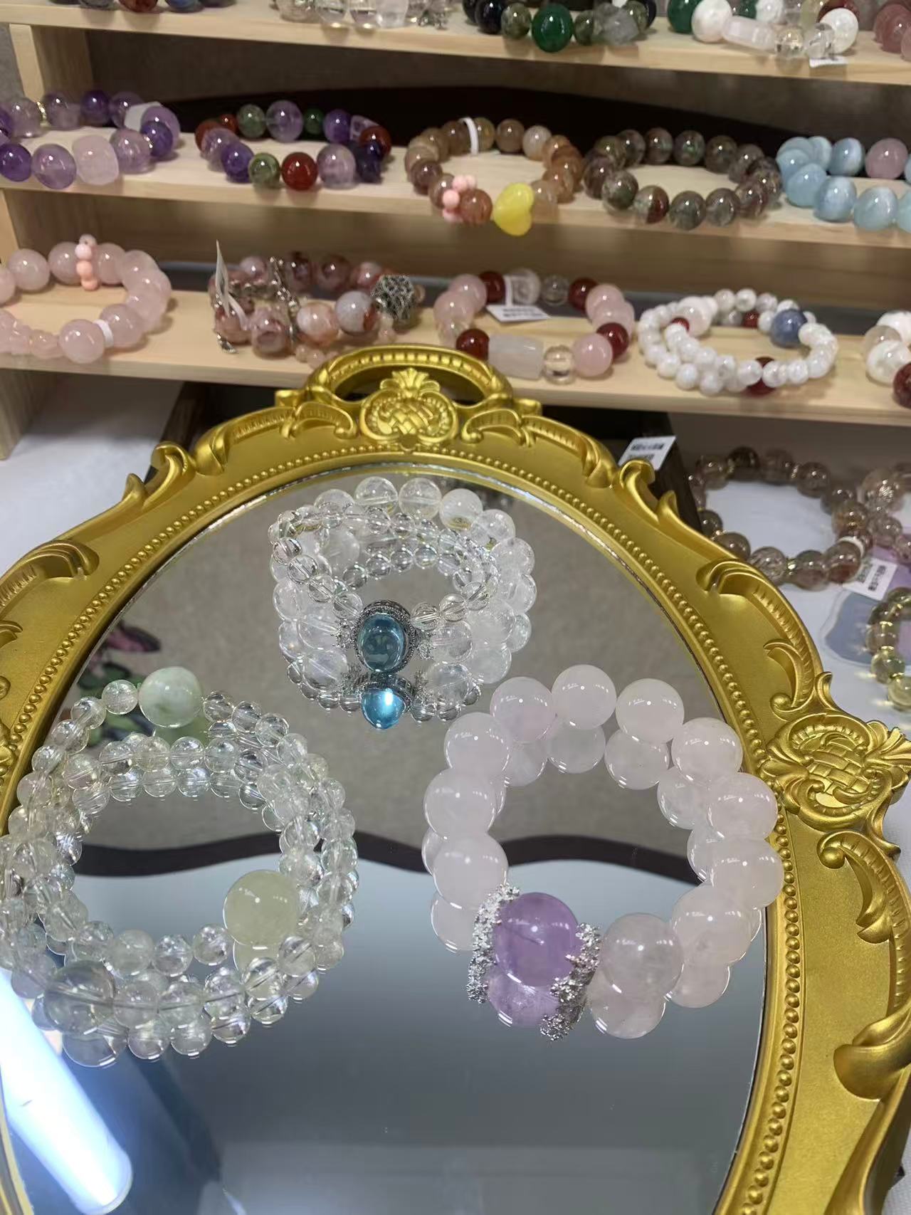 非金属合成锆石手链 莫桑石手链 原创水晶手串（直播间专属链接）