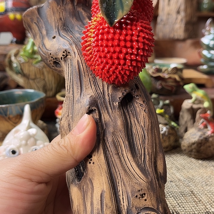 陶瓷荔枝摆件香炉