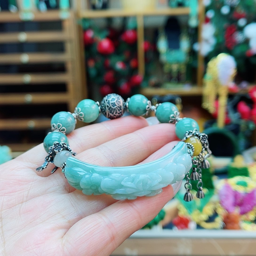 银S925镶嵌手串翡翠48小时鉴赏期