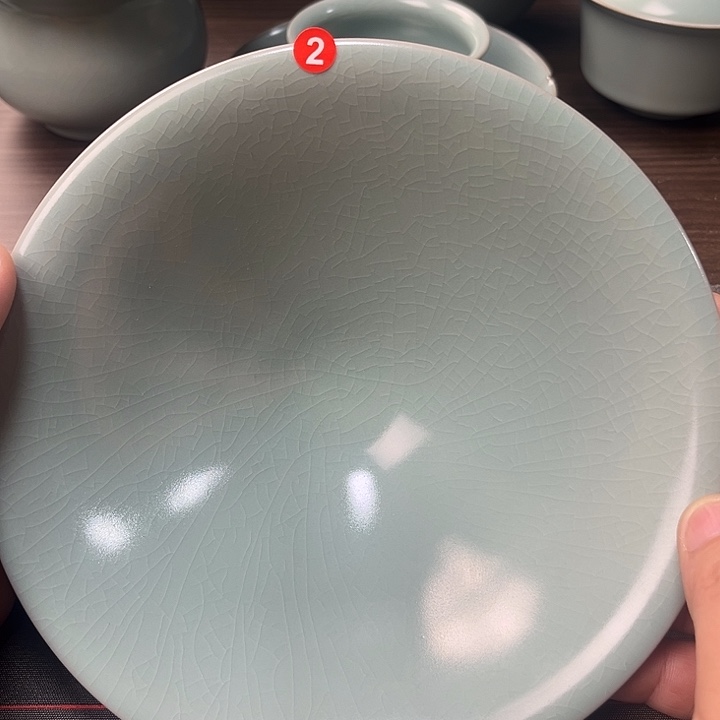摆件汝瓷斗笠碗陈二欢制