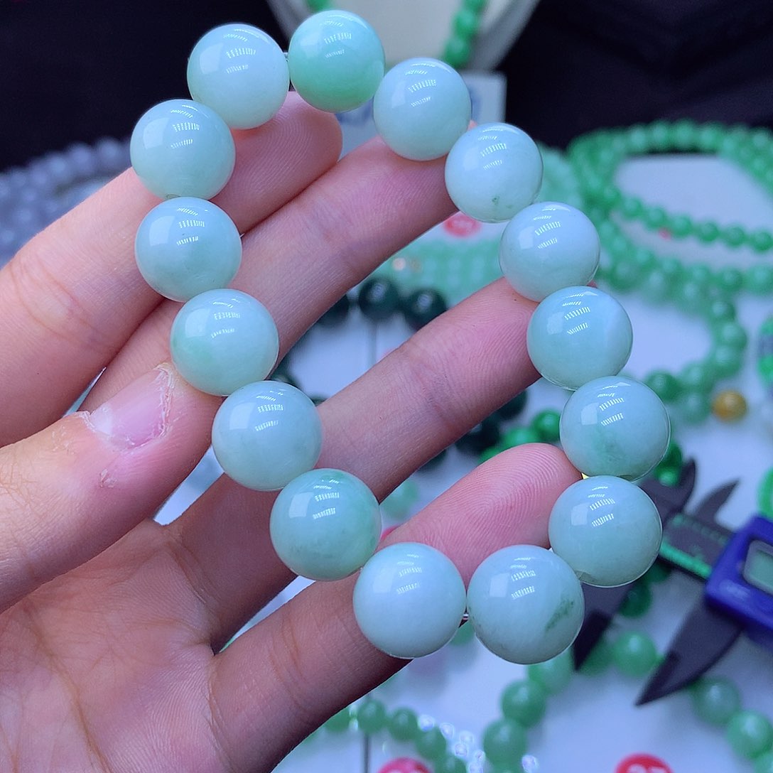 翡翠毛衣链未镶嵌13