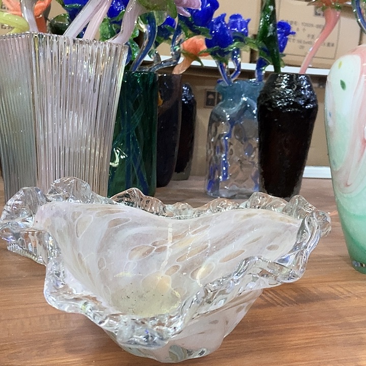 无铅玻璃琉璃花瓶高15口38