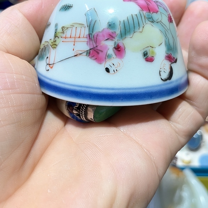 合****)青花手绘小主人杯子