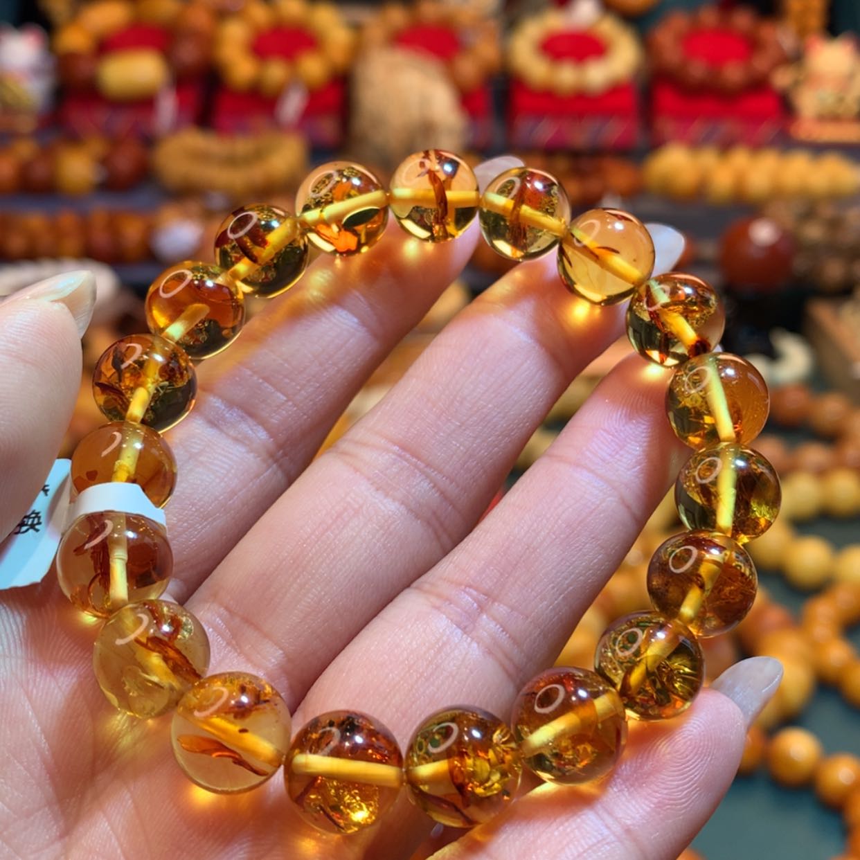【闪购商品】琥珀（花珀）手串未镶嵌花珀手串