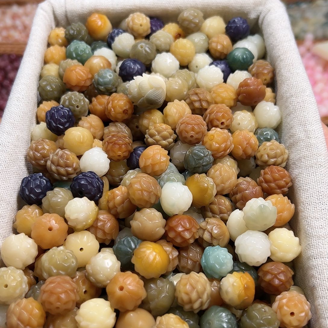 菩提根/象牙果吊坠卡15多宝莲花8颗