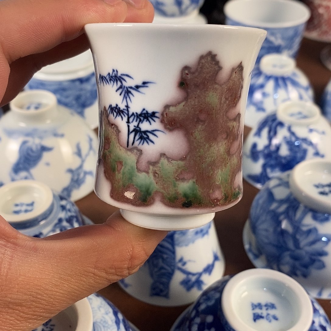 杯景德镇思远柴窑微瑕杯