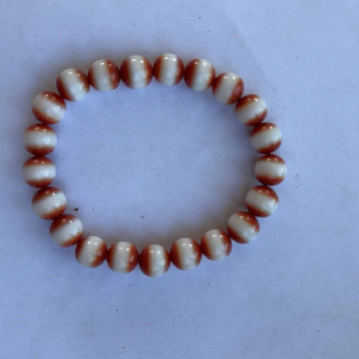 药师珠天然玛瑙红一线手串（1.0左右）